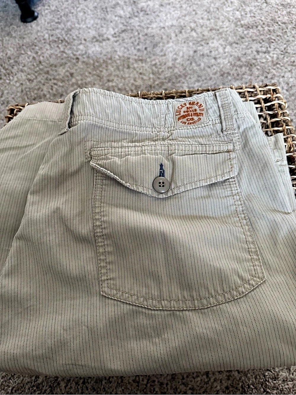 Lucky Brand Men's Striped Shorts Waist 38
